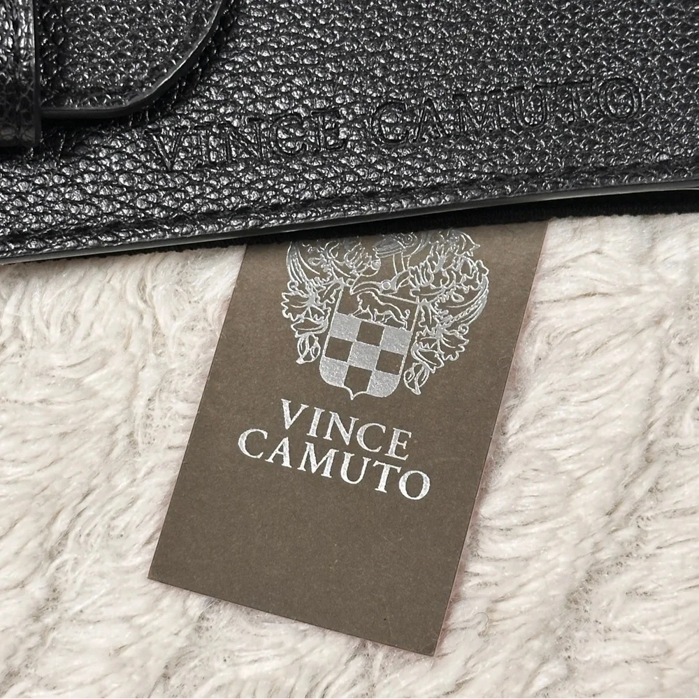 Vince Camuto Statement Belt Black Stretch Gold Chain,  Snaps in Back, S/M NWT